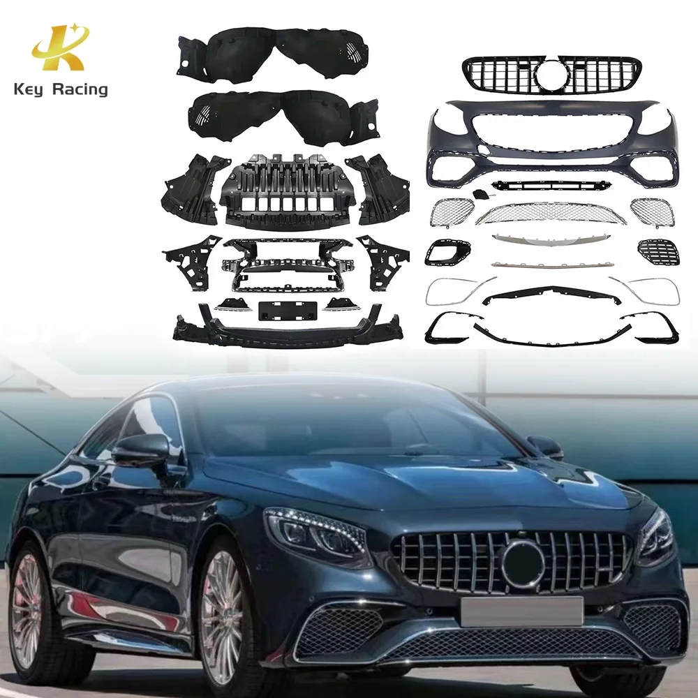 thumbnail image 1 of Kit de carrocería de rejilla de entrada de aire para parachoques delantero de Mercedes Benz S63 W217, cubierta de luz antiniebla para Mercedes Benz Clase S S63 Coupé W217, 1 of 4