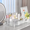 Glacier-print Desktop Makeup Organizer with Legs Clear Lipstick Split Vanity Storage PET Organizer Makeup Organizer Box 3