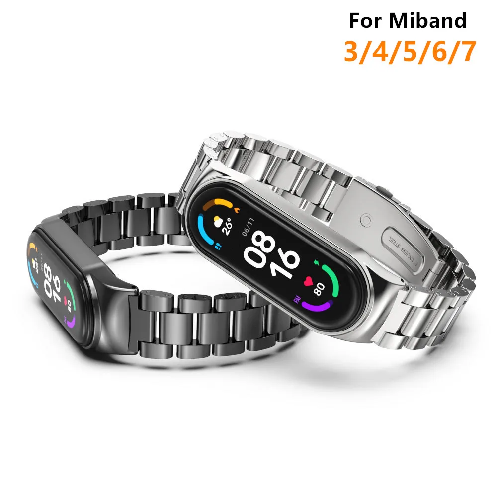 Elegant Stainless Steel Replacement Wristband Bracelet, Universal Fit Strap