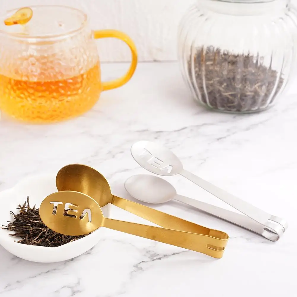 Description Picture 4 of item1/2PCS Reusable Stainless Steel Tea Bag Tongs Teabag Squeezer Strainer Holder Grip Metal Spoon Mini Sugar Clip Tea Leaf Strainer
