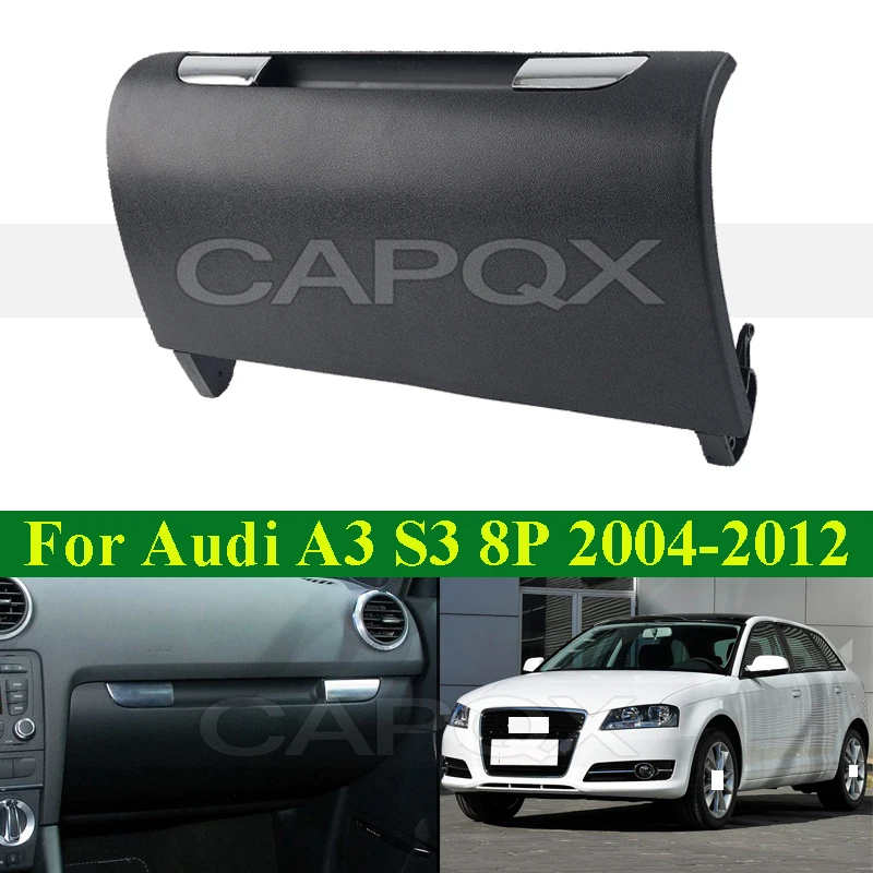 CAPQX 블랙 스토리지 박스 커버 아우디 A3 S3 8P 2004-2012 글러브 컴..