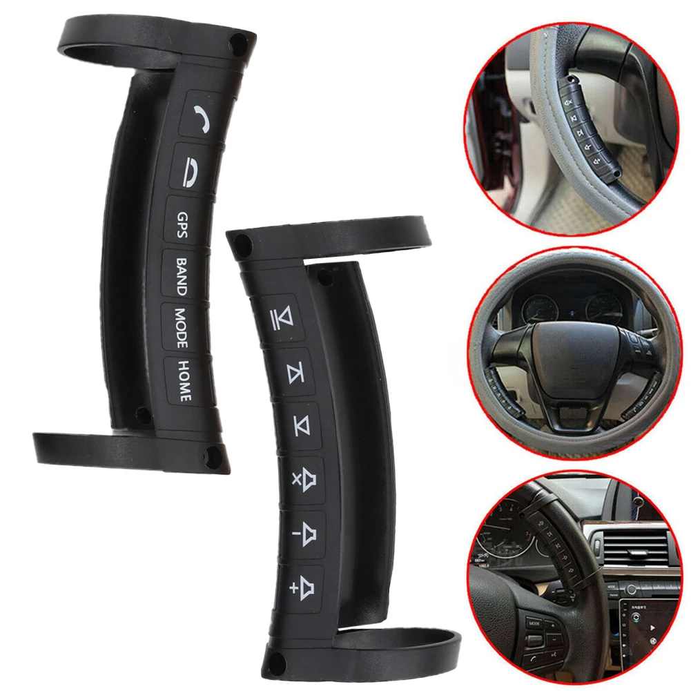 Remote Control Steering Wheel Switch 12V Steering Wheel Multifunction Key Wireless Battery Operated 6 Buttons for Auto Truck