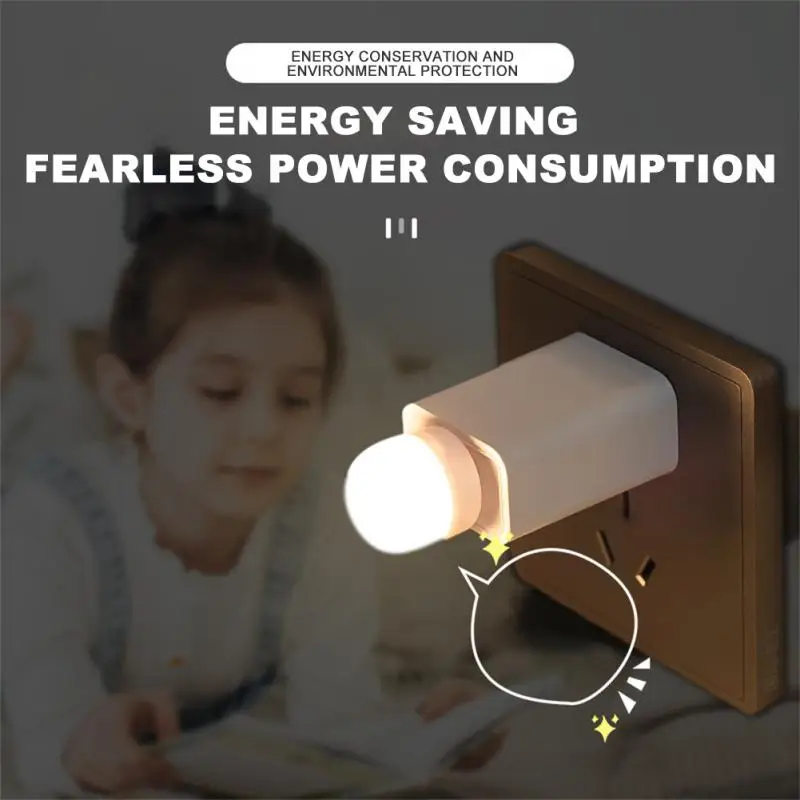 USB Book Lights USB Night Light Mini LED Night Light Plug Lamp Refer Power Bank Charging Small Round Reading Eye Protection led light night light mini night light book light mini led light