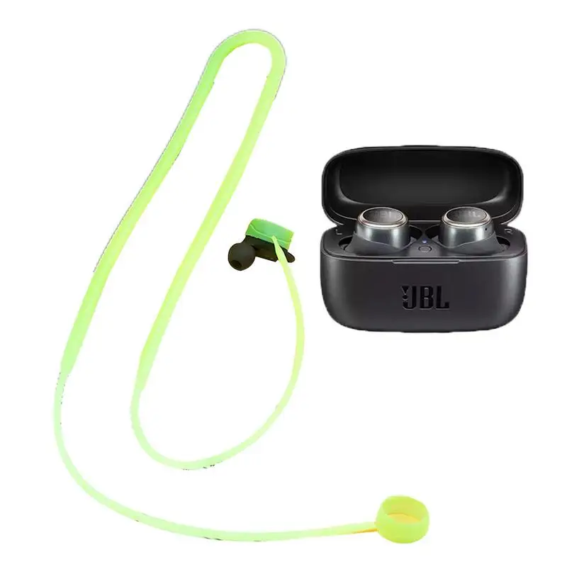 

Anti-Lost Silicone Earphone Rope Holder Cable For JBL Live 300 Earbuds Wireless Headphone Neck Strap Cord Sweatproof