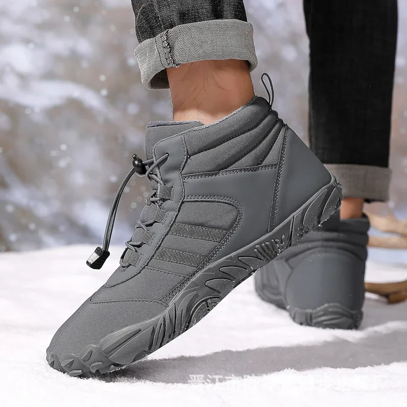

New Winter Booties Men Snow BareFoot Casual Shoes Outdoor Work Shoes Ladies Warm Fur Men Ankle Shoes Male Snow Boots Big Size 47