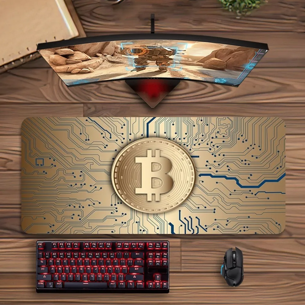 Bitcoin Mousepads Monster Large Mouse Mat Big Desk Pad Non Slip Game Rubber Mouse Pad Big Keyboard Mats Mouse Pad 3