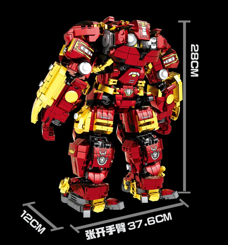 New 2000+Pcs Marvel Toys Building Blocks Avengers Iron Man Superheroes Bricks Model Hulk Buster Mecha Gifts for Boys Adult Kids 6