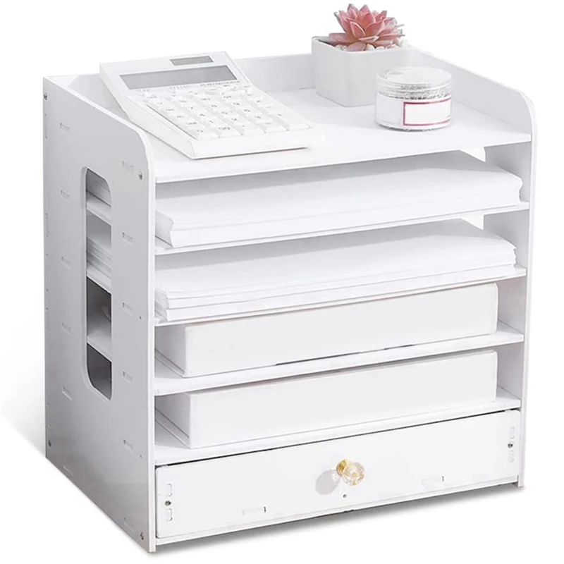 Data Finishing Rack For Home Office Folder File Mail Sorting Rack File Holder Tray 1pc 3 tier document rack file holder letter folder tray for company office