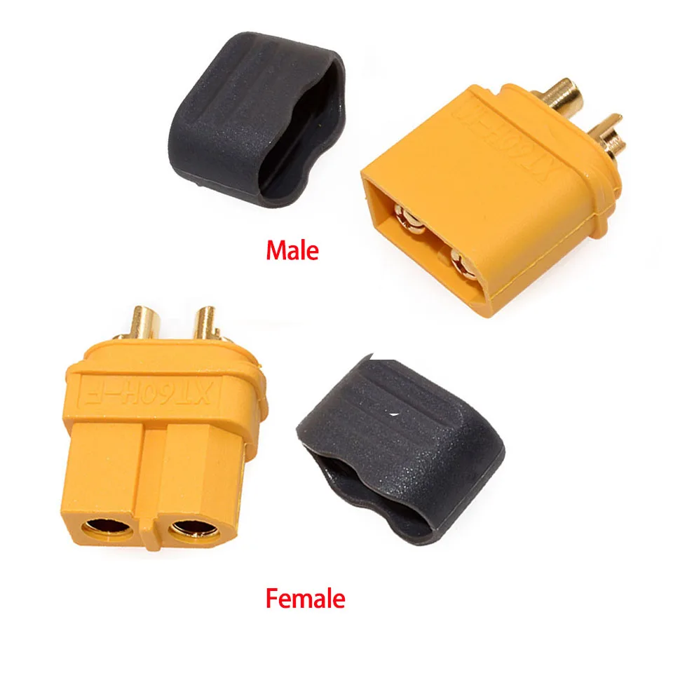 10pcs Amass XT60h 커넥터 XT60-T 플러그 (시스 하우징 포함) RC Lipo 배터리 rc 자동차 fpve 드론 용 여성/남성 XT60 플러그