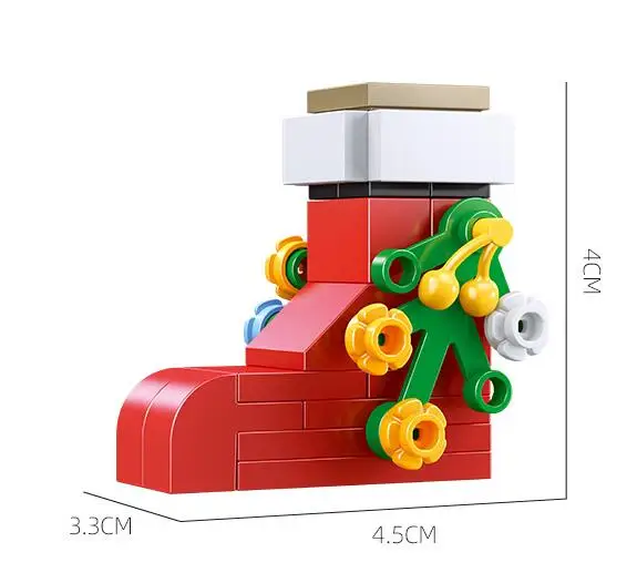 Festive Holiday Building Blocks: Santa & Reindeer Action Figures Set