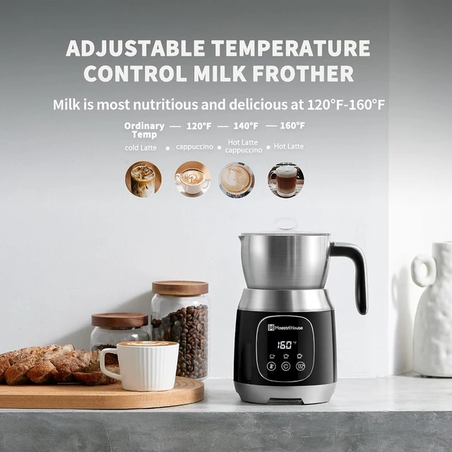 Milk Frother and Steamer, Electric Milk Warmer with Touch Screen