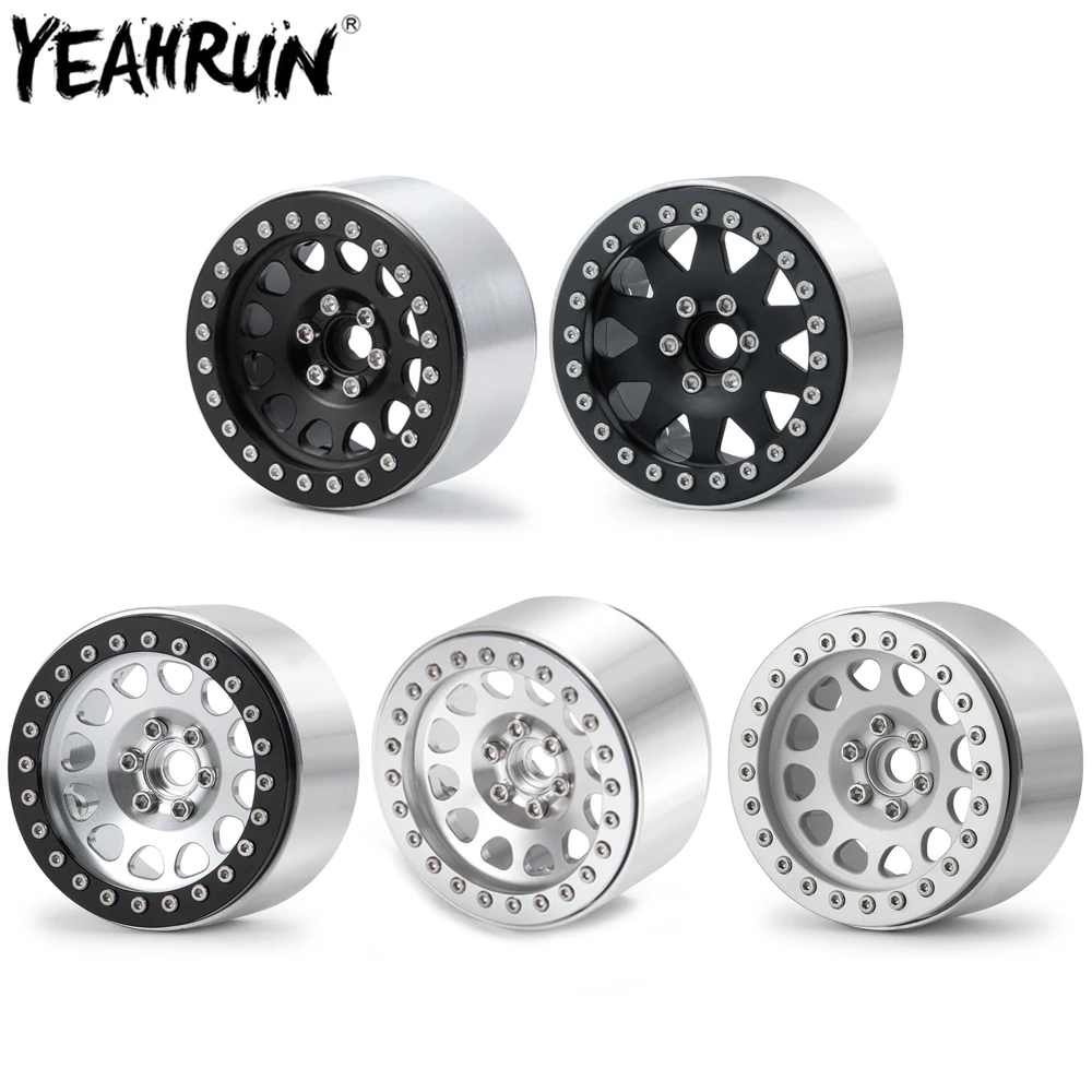 

YEAHRUN 4PCS 2.2" Metal Beadlock Wheel Hub Rim for 1/10 RC Crawler Car Axial SCX10 90046 AXI03007 RR10 Wraith 90048 TRX4 TRX6