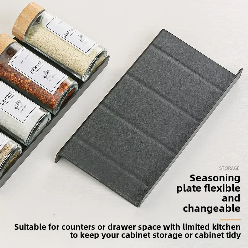 Kitchen Spice Drawer Organizer Adjustable Spice Rack for Spice Seasoning Bottles Cabinet Pantry Kitchen Organizer accessories 4