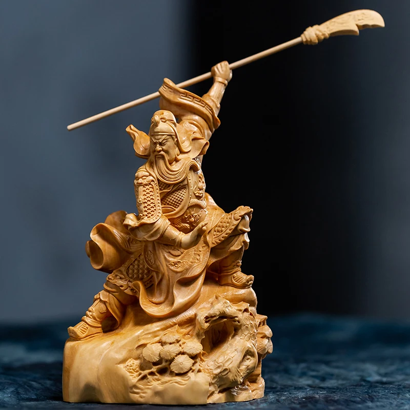 

Женская статуя Будды из трех царств Guandi, украшения фэн-шуй из массива дерева, украшения для дома
