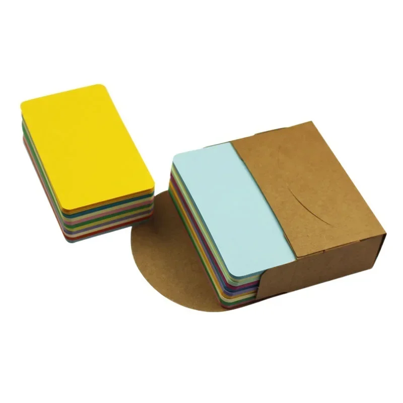 100/50/10 Pcs Colorful Retro Kraft Paper Card, Greeting Invitation Gift, DIY Note, Blank Handwritten Message Card