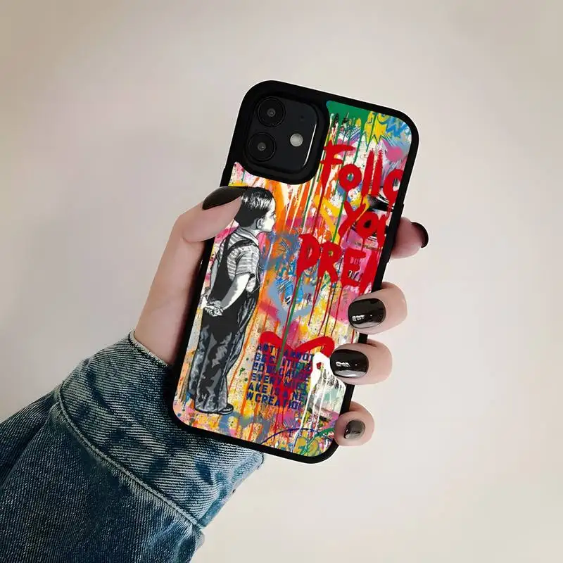 Street Art Banksy Custodia Per Telefono Graffiti Pc + Tpu Silicone Per Samsung Galaxy S 30 10 20 21 22 Ultra Plus Pro 5G Note 7 8 9 2019