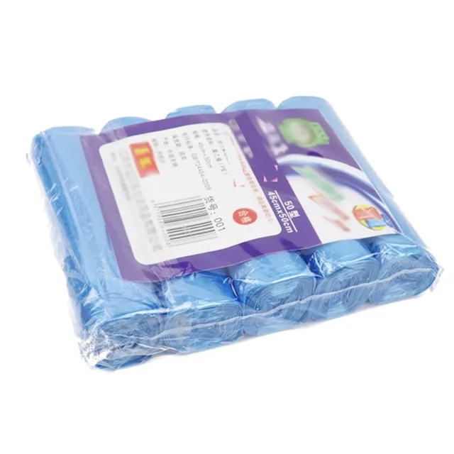 5 Rolls 100 Counts Disposable Small Trash Bags Portable Pe Rubbish Bags Wastebasket Bags Small Garbage Bags Office Kitchen Waste 4