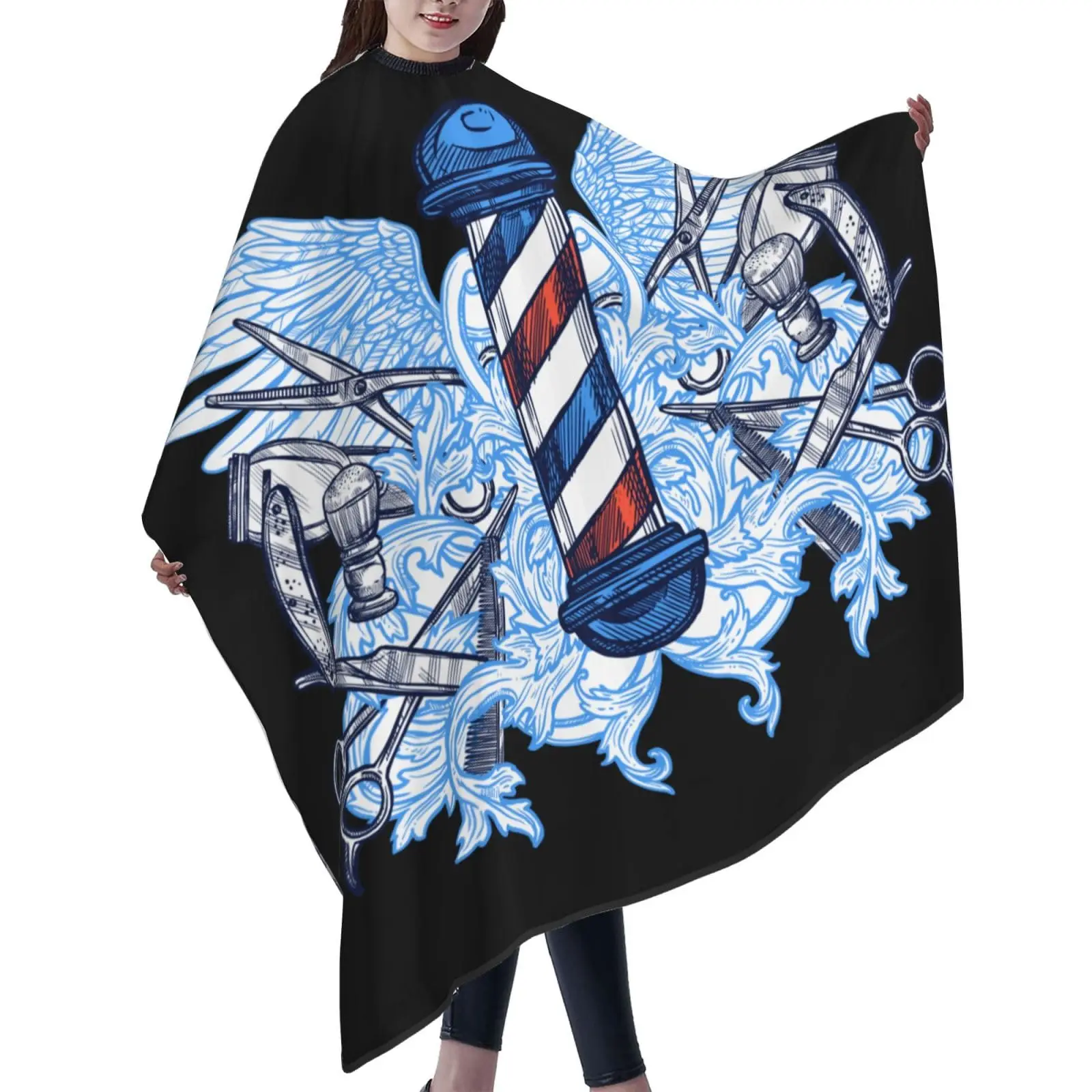 미용실 방수 헤어 커팅 케이프, 프로 미용 천 가운, 이발 앞치마, 이발 코트, 이발소 도구