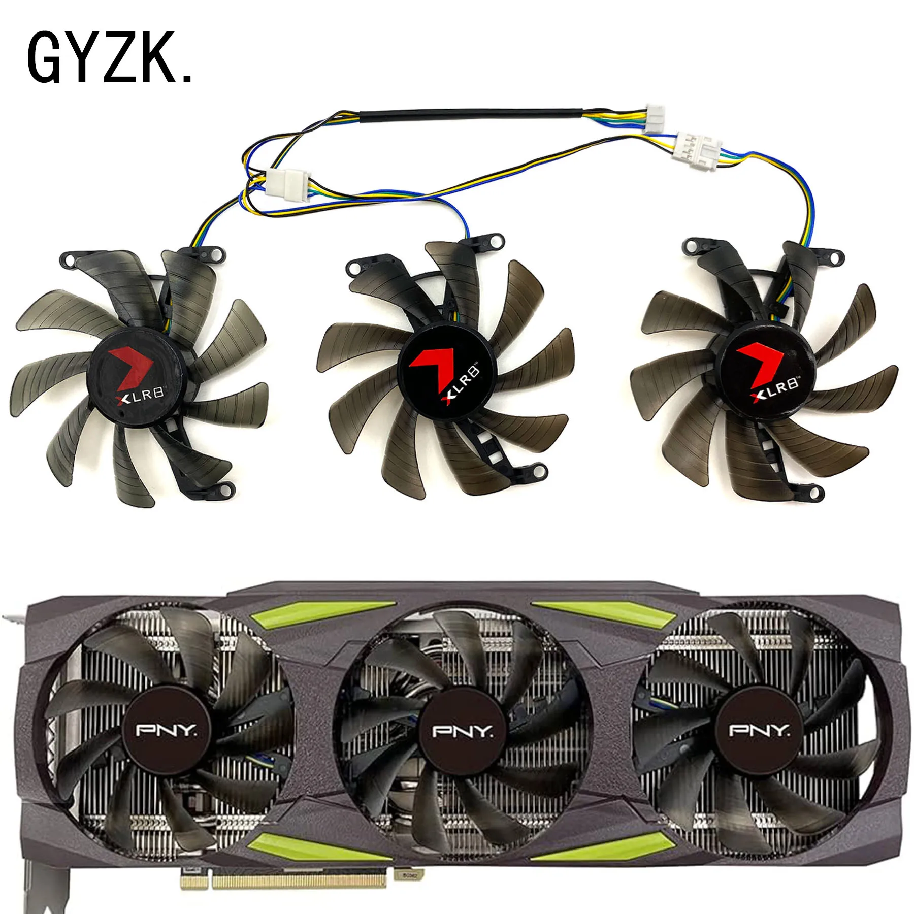 Новинка, запасной вентилятор для видеокарты PNY GeForce RTX3070ti 3080 3080ti 3090 XLR8