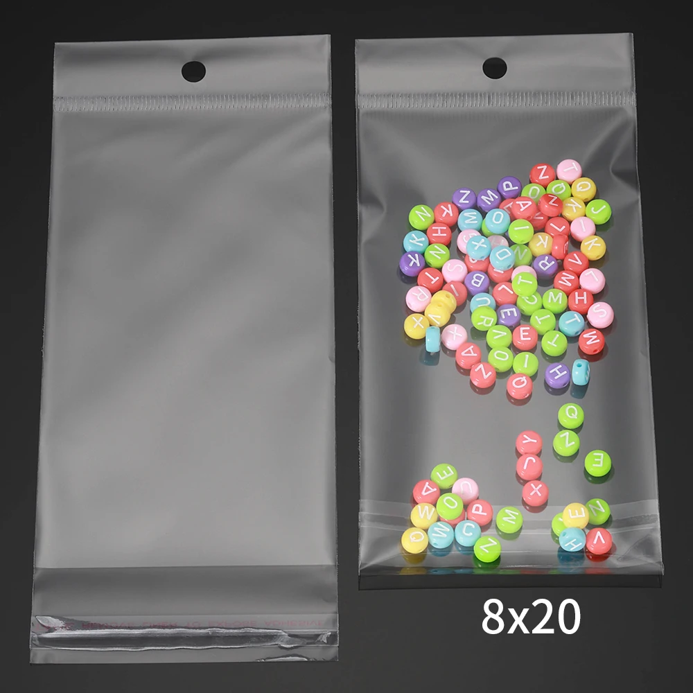 OPP - Sacchetti trasparenti autoadesivi Peel & Seal in plastica trasparente per riporre piccoli oggetti (100, 4 x 6 cm