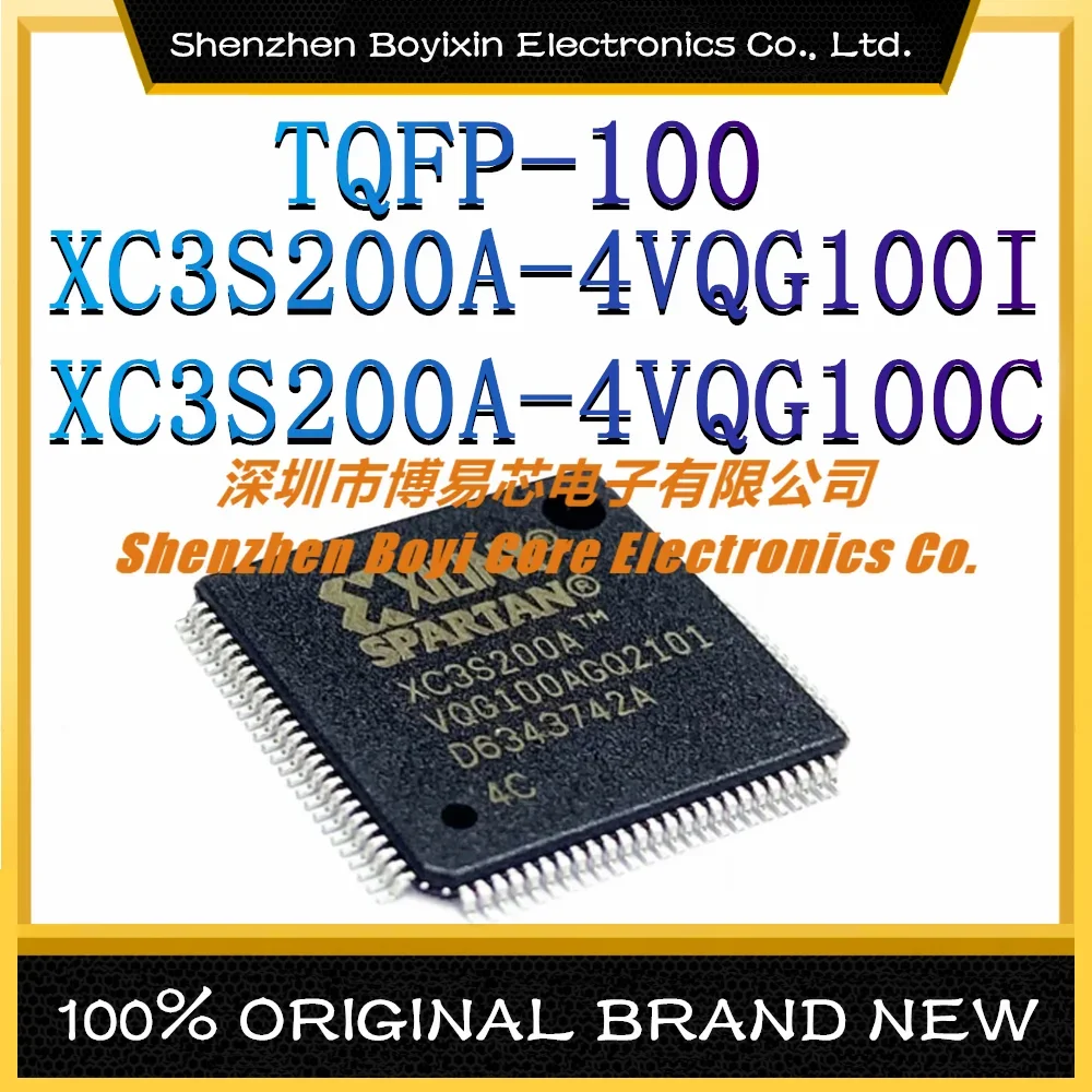 XC3S200A-4VQG100I XC3S200A-4VQG100C Package:TQFP-100 New Original Genuine Programmable Logic Device (CPLD/FPGA) IC Chip
