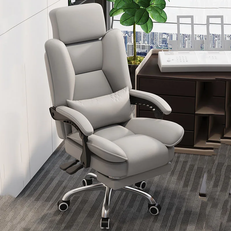 Leather Work Office Chairs Game Sofas Computer Desk Ergonomic Office Chair Bedroom Study Chaise De Bureaux Salon Furnitures thickened a5 leather notebook work notebook ins high face value college students study b5 meeting notebooks notebooks