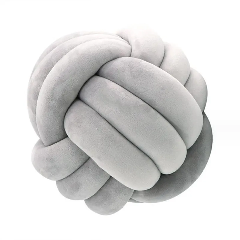 23CM Knotted Plush ball Design Round Pillow Waist Cushion Home Sofa Bed Decoration Doll Children's Toy Kids Birthyday Gift
