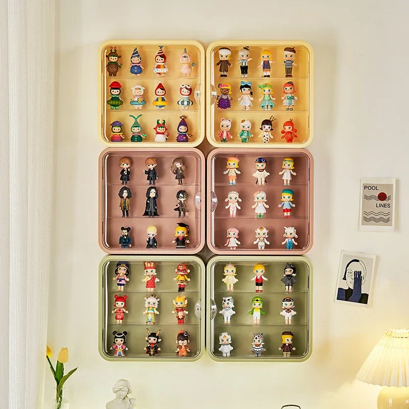

Showcase Wall Proof Figures Mounted Display Stand Case Storage Box Clear Dust Blind Doll Toy Acrylic