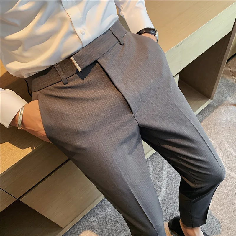 2022 Wedding Dress Pants for Men Business Suit Pant Casual Slim