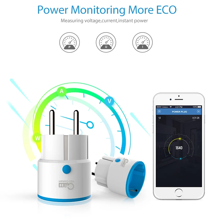 NEO Coolcam Z-WAVE PLUS EU Smart Power Plug Socket Home Automation Alarm Smart H