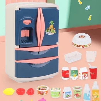 WizKidz Kids Refrigerator Toy Set with Mist Music & Lights for Indoor Play Fun Kitchen Game for Boys & Girls Age 3+ Perfect Gift