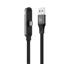 High - Speed 240W Type - C to Type - C Elbow Cable with Foldable Stand Holder - 1.5m (USB to C)