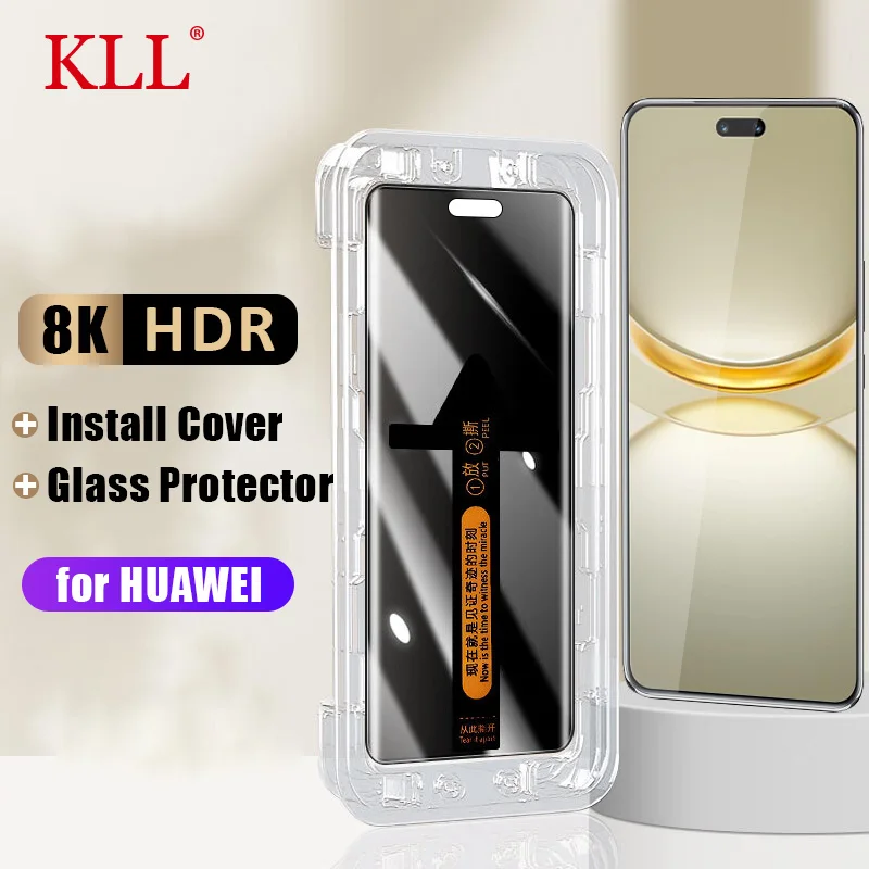 

One-click Installation 3D Curved Privacy Tempered Glass For Huawei Nova 12 11 Ultra Nova 10 9 8 Pro Anti Spy Screen Protector