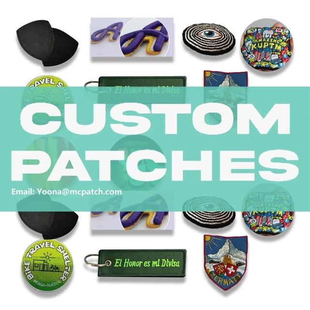 Custom Embroidery Patches – Personalized Iron-On Logo Patches for Clothing, Caps & DIY Crafts (Min Order 10 Pieces)
