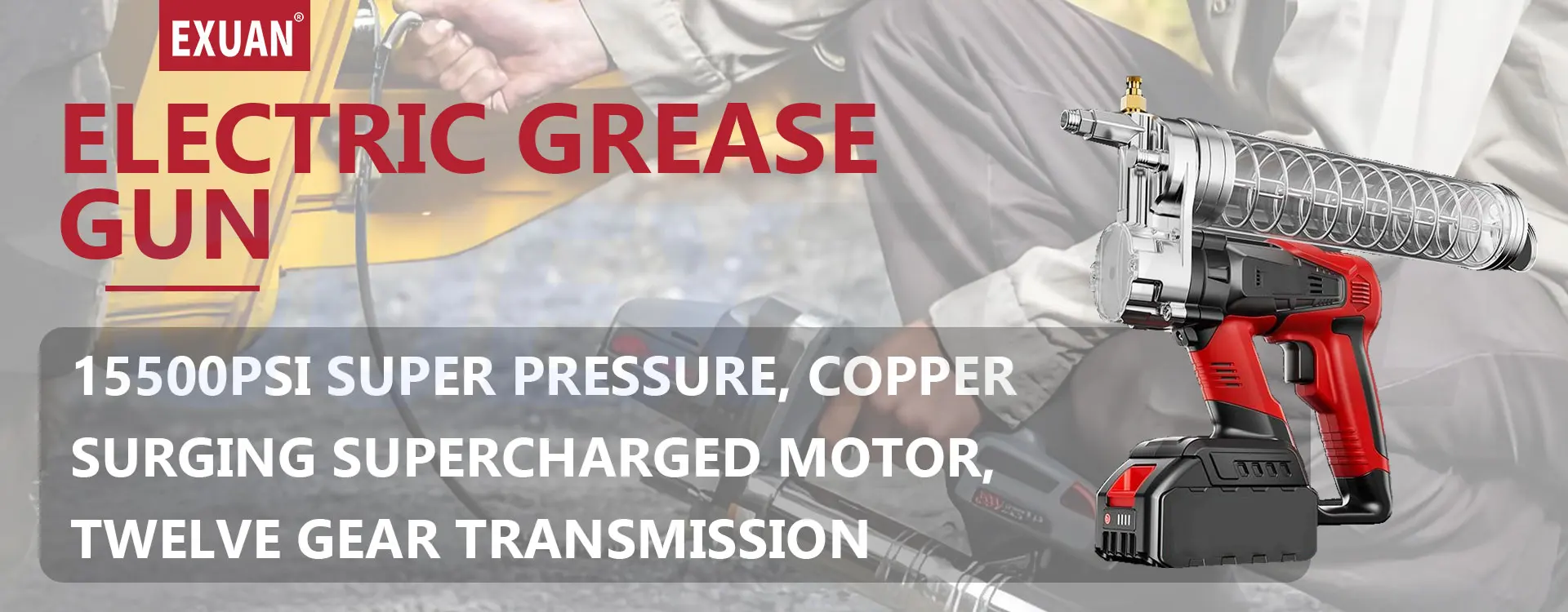 Brushless Electric Grease Gun High-Pressure Excavator Wireless Fully Automatic R