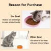 2PCS Whisker-Friendly Silicone Cat Plates, Wide Shallow Pet Bowls, Non-Spill Feeding Dish for Dry Wet Food 2