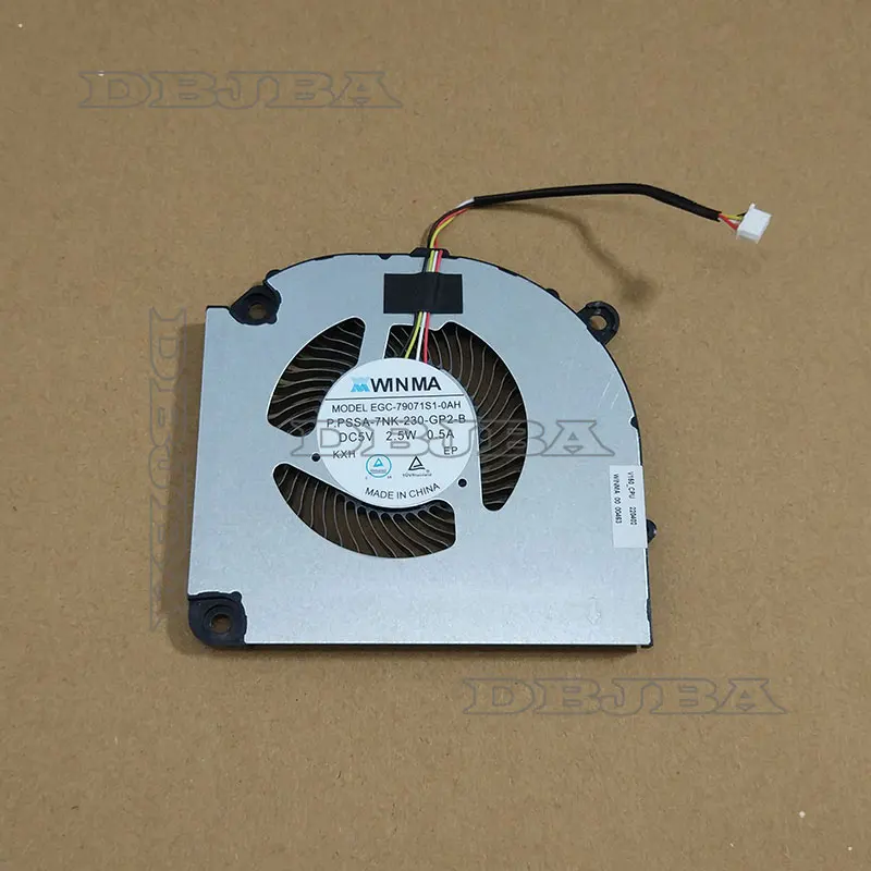 

Laptop cooling fan for EGC-79071S1-0AH P.PSSA-7NK-230-GP2-B 5V 2.5W 0.5A fan