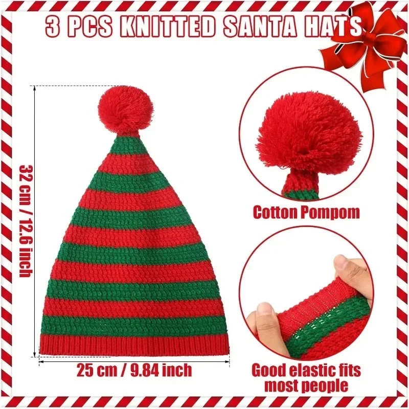 Cozy Knitted Christmas Hat with Pom Pom for Winter