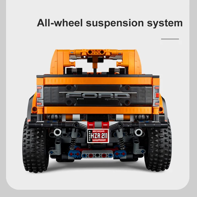 1379PCS Technical Ford Raptors 42126 F-150 Pickup Truck Car Building Blocks Off-road SUV Vehicle Bricks Toys Birthdays Gifts 5