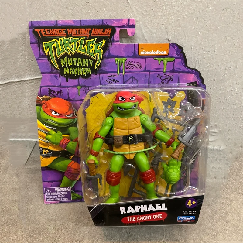 TMNT Ninja Turtles Playmates Mutant Mayhem Anime Figure Michelangelo Raphael Donatello Leonardo Action Figure Toy Kids Gift