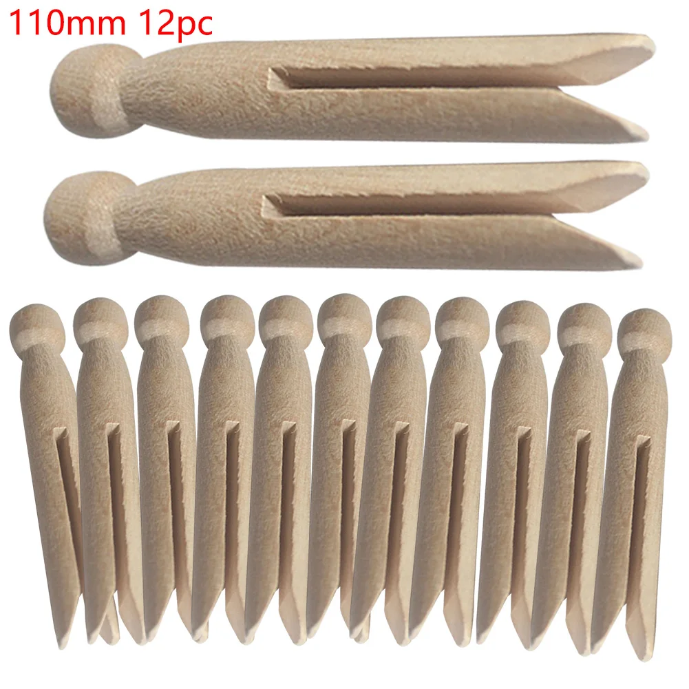 5pcs Wood Dolly Peg Traditional Dolly Style Wooden Clothes Pegs Pins Clips  Round Wooden Clothespin Wooden Crafts