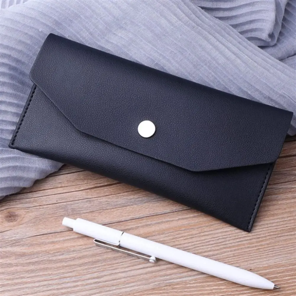 Envelope Wallet PU Leather Cash Envelope Women's Long Ferrule Name Card Holder Gift Clutch Bag