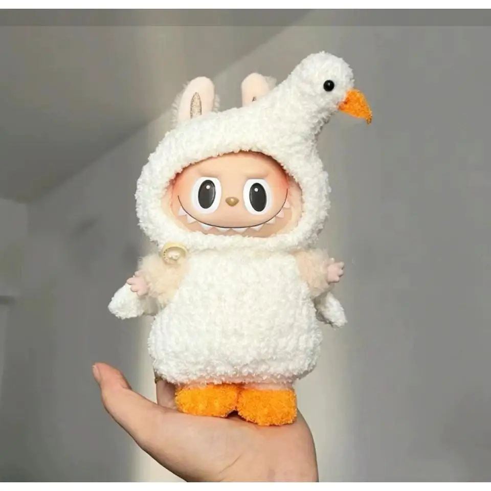 thumbnail image 1 of Conjunto de ropa de cisne LABUBU, ropa hecha a mano, astronauta, ganso blanco grande, ropa de muñeca, solo para 17CM, 1 of 4