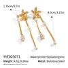 87413-2c4a4f.jpg c.citybeauty – boucles d'oreilles élégantes en perles naturelles pour femmes, longue chaîne, en acier inoxydable plaqué or 18 carats, bijoux quotidiens