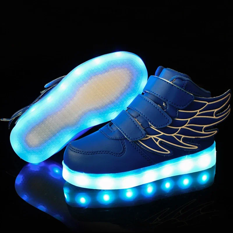 Size 25-37 Children Glowing Sneakers Kid Luminous Sneakers with Luminous Sole Lighted Shoes for Boys Girls Led