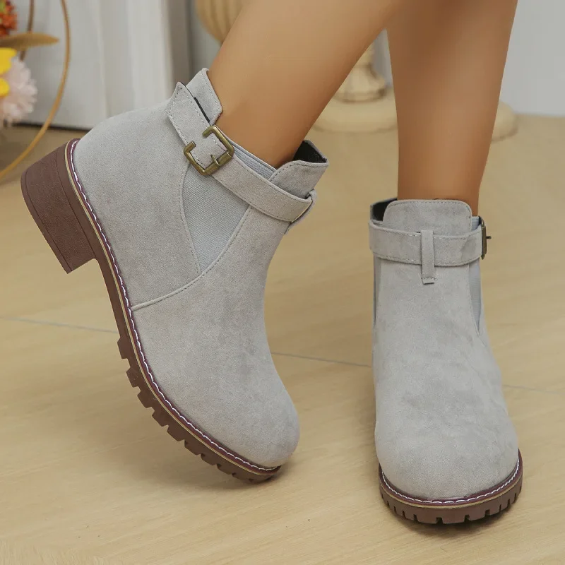 Women Boots Spring and Autumn Thick Sole Ankle Shoes Comfortable Snow Fashion Hot Boots for Women Female Platform Designer Boots