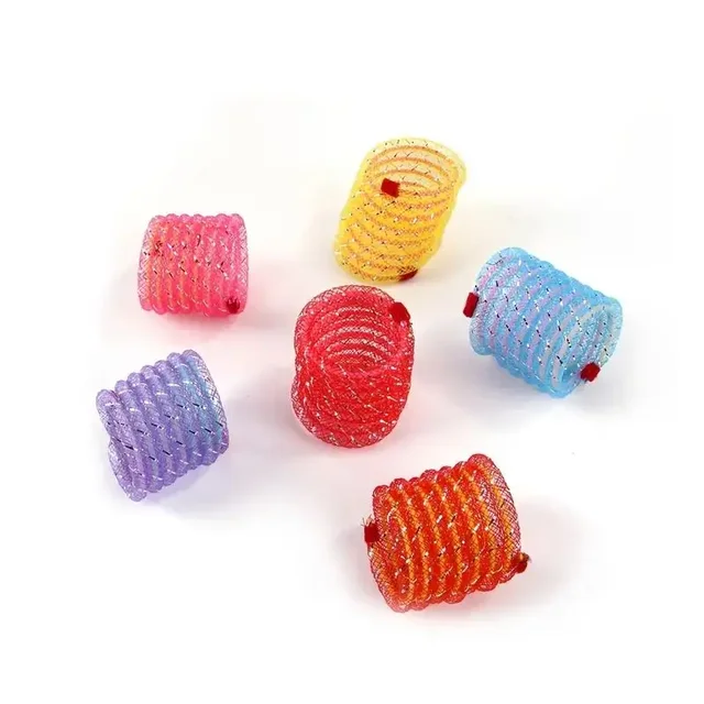 6/10pcs Cat Spring Toy Portable Random Color Forward Spring Toy Durable Kitten Spiral Springs Lightweight for Pets Accessories 6