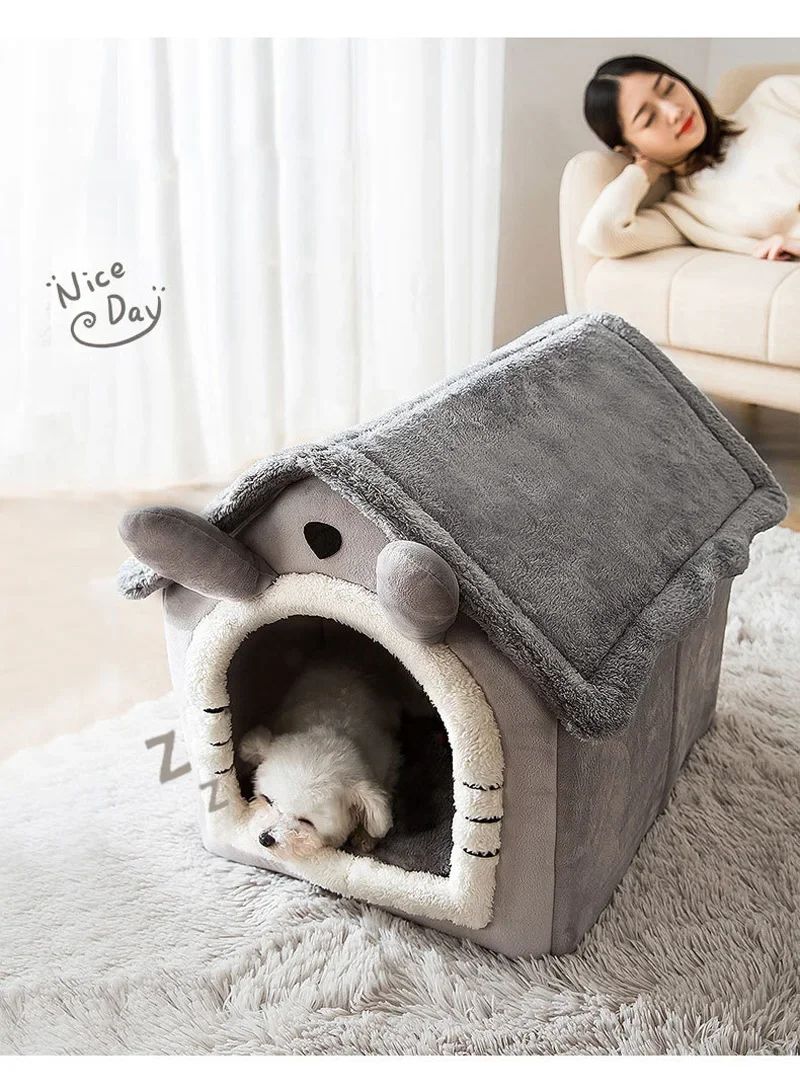 Title 11, Foldable Dog House Kennel Bed Mat For Small Med...