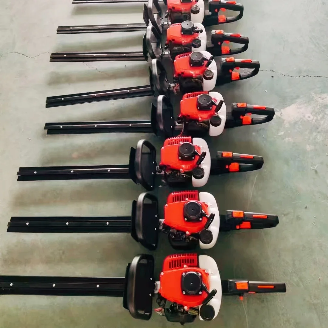 Powerful Gasoline Hedge Trimmer Petrol Brush Cutter Machine Tea Pruning 2-Stroke Dual Blade Hedge Trimmer