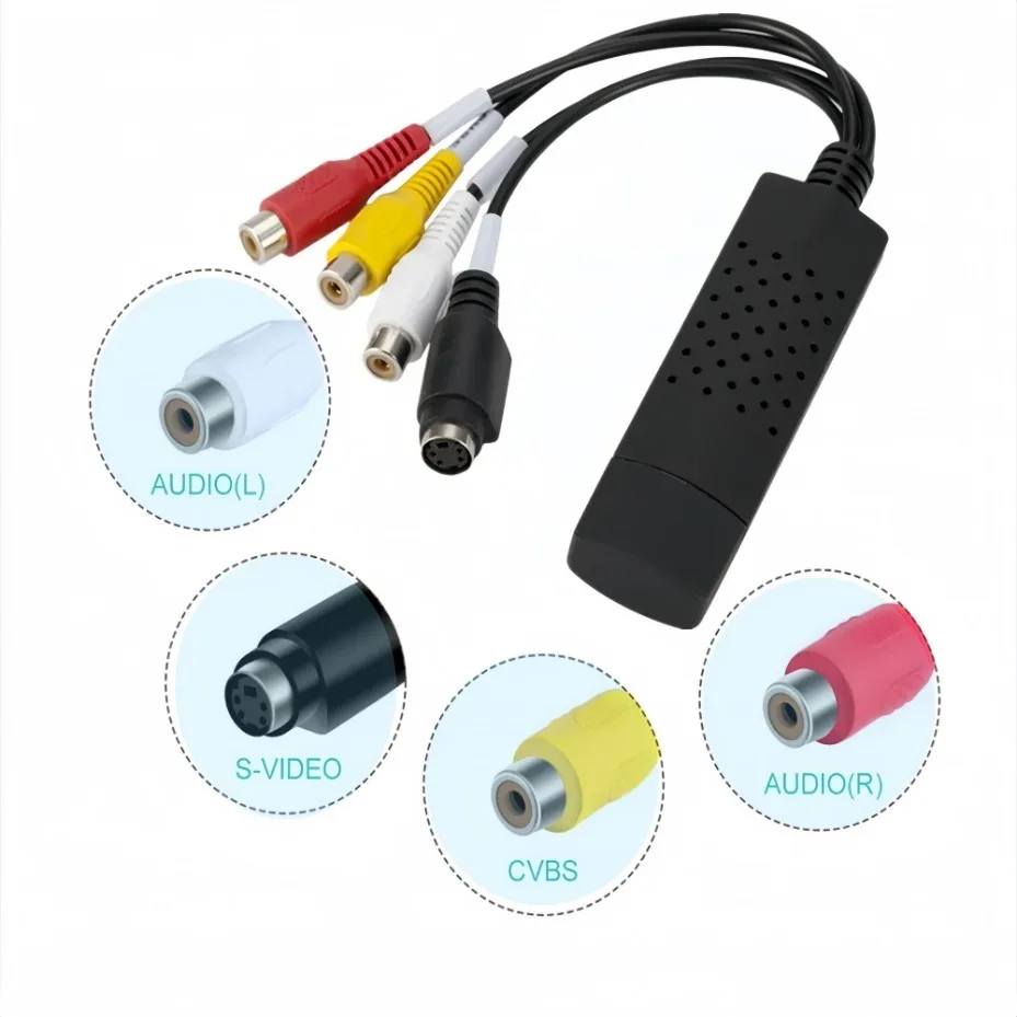 Scheda di acquisizione video RCA S-Video a USB, convertitore digitale VHS VCR DVD, Audio VideoGrabber per Windows, Mac, PC, Laptop, Videocamera, Giochi - immagine 3